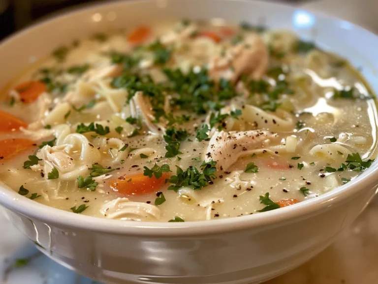 Cozy Bowl of Chicken Alfredo Soup