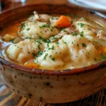 Cozy Bowl of Chicken and Dumpling Soup