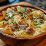 Cozy Bowl of Potato and Sausage Chowder