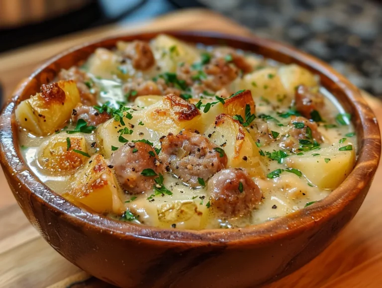 Cozy Bowl of Potato and Sausage Chowder