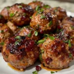 Cranberry Turkey Meatballs Appetizer