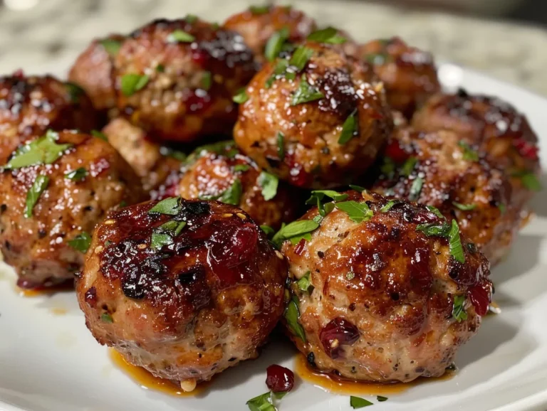 Cranberry Turkey Meatballs Appetizer