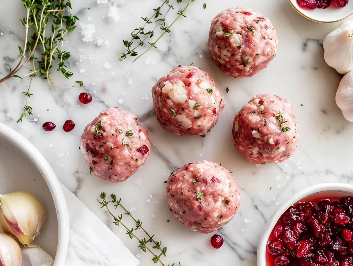 Ingredients for Cranberry Turkey Meatballs