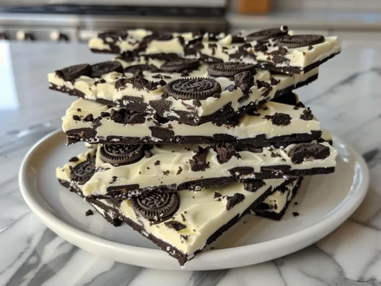 Delicious Halloween Oreo Bark Displayed on a Festive Table