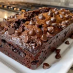 Double Chocolate Banana Bread - First Slice