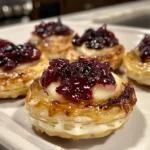 Golden Cranberry Brie Bites on Display