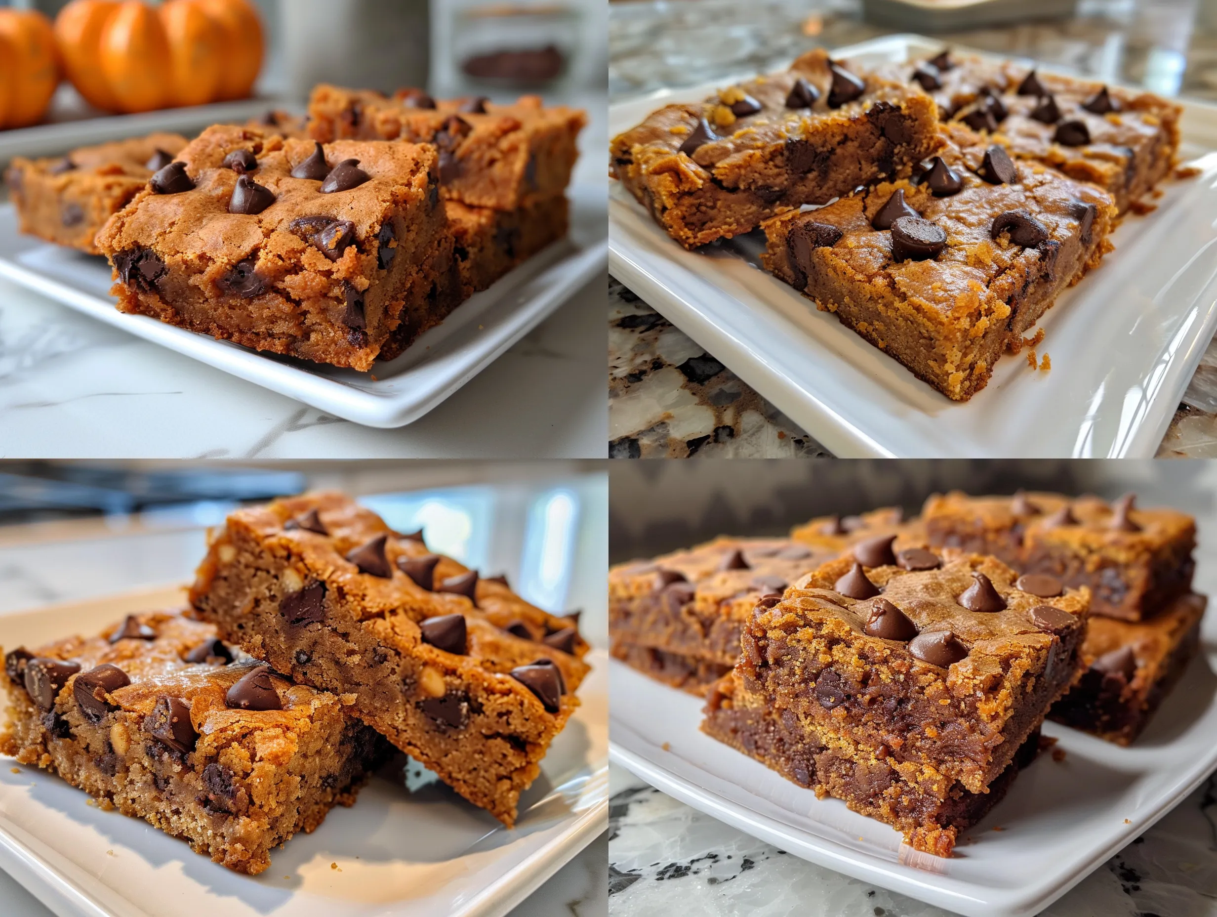 Delicious Halloween Blondies on a Spooky Plate