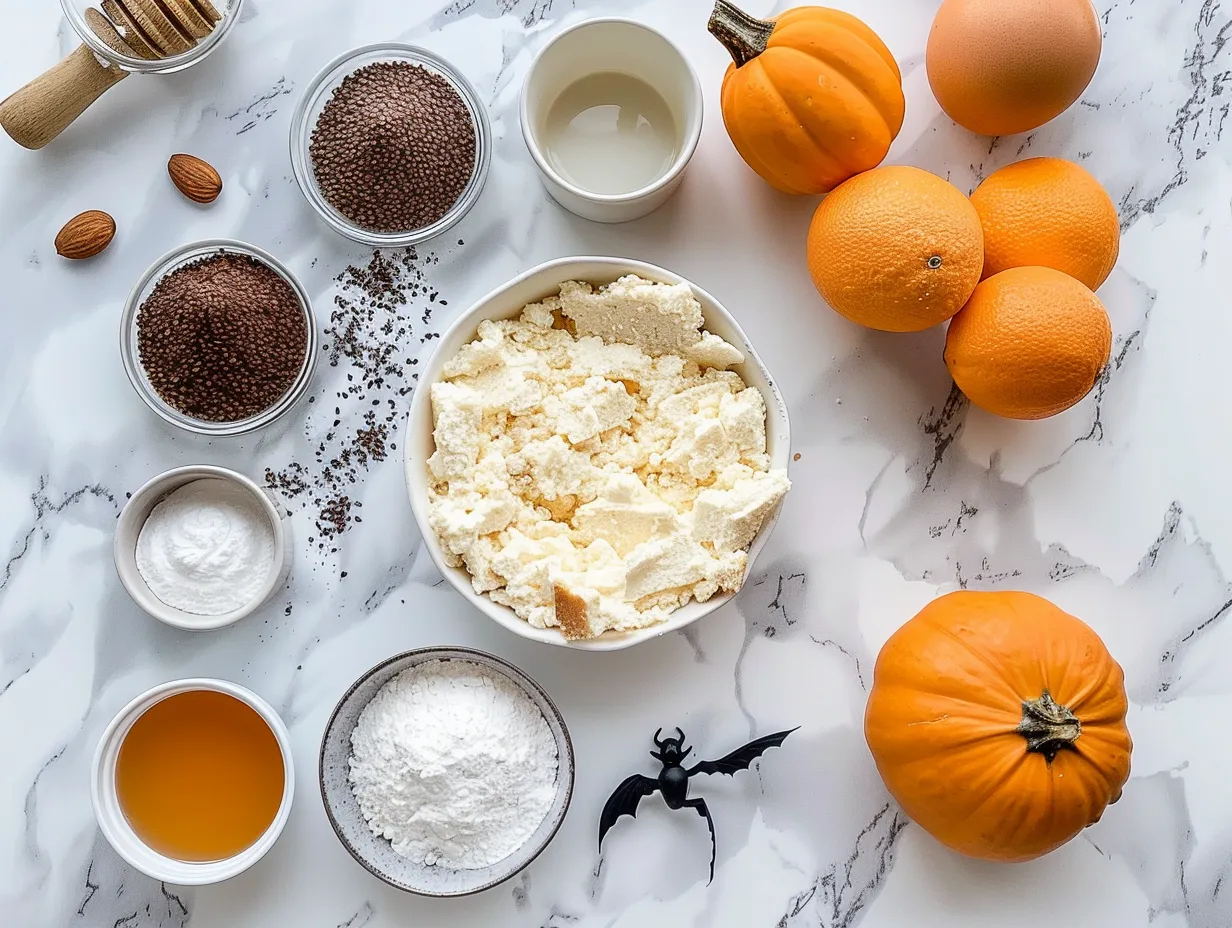Ingredients for making a Halloween No-Bake Icebox Cake
