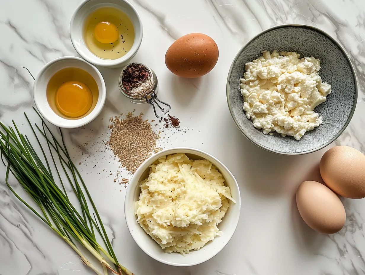 Ingredients for making delicious hashbrown casserole