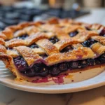Homemade Blueberry Pie Fresh From The Oven