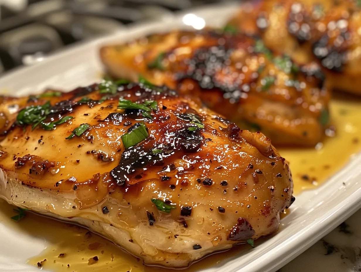 Delicious Hot Honey Infused Feta Chicken dish ready to serve