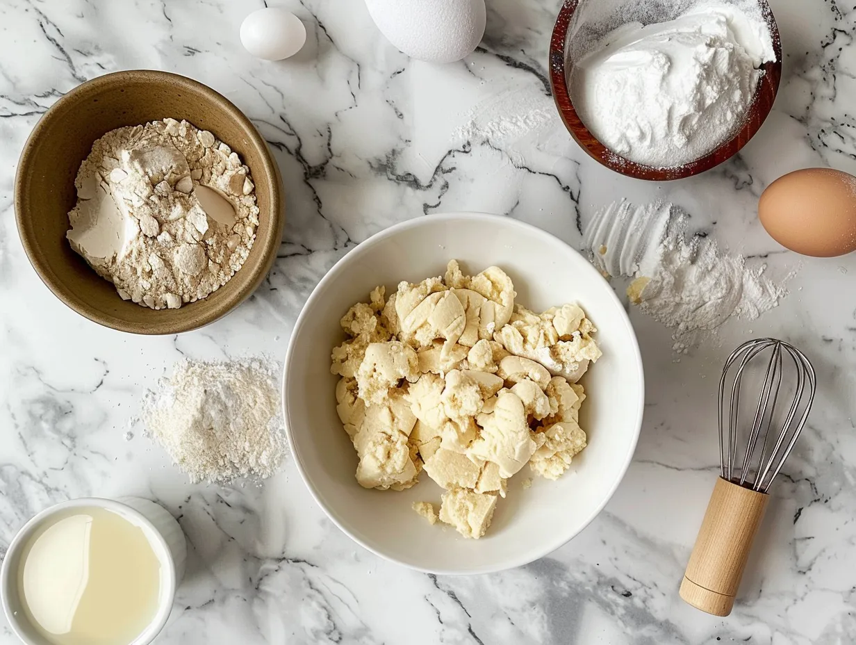 Ingredients needed to make these soft sugar cookies