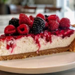 Luscious Berry Cheesecake Slice
