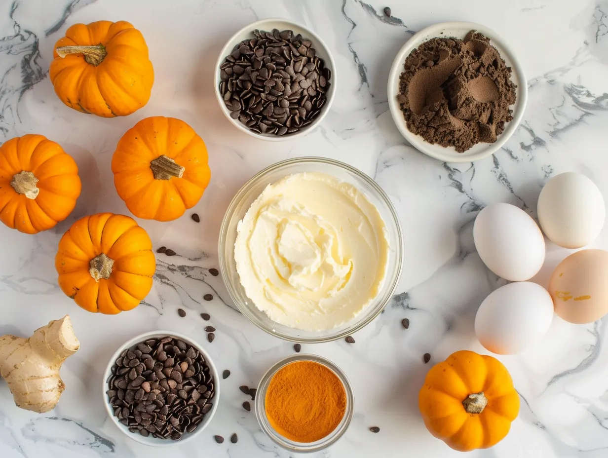 Ingredients for making a No Bake Halloween Cheesecake