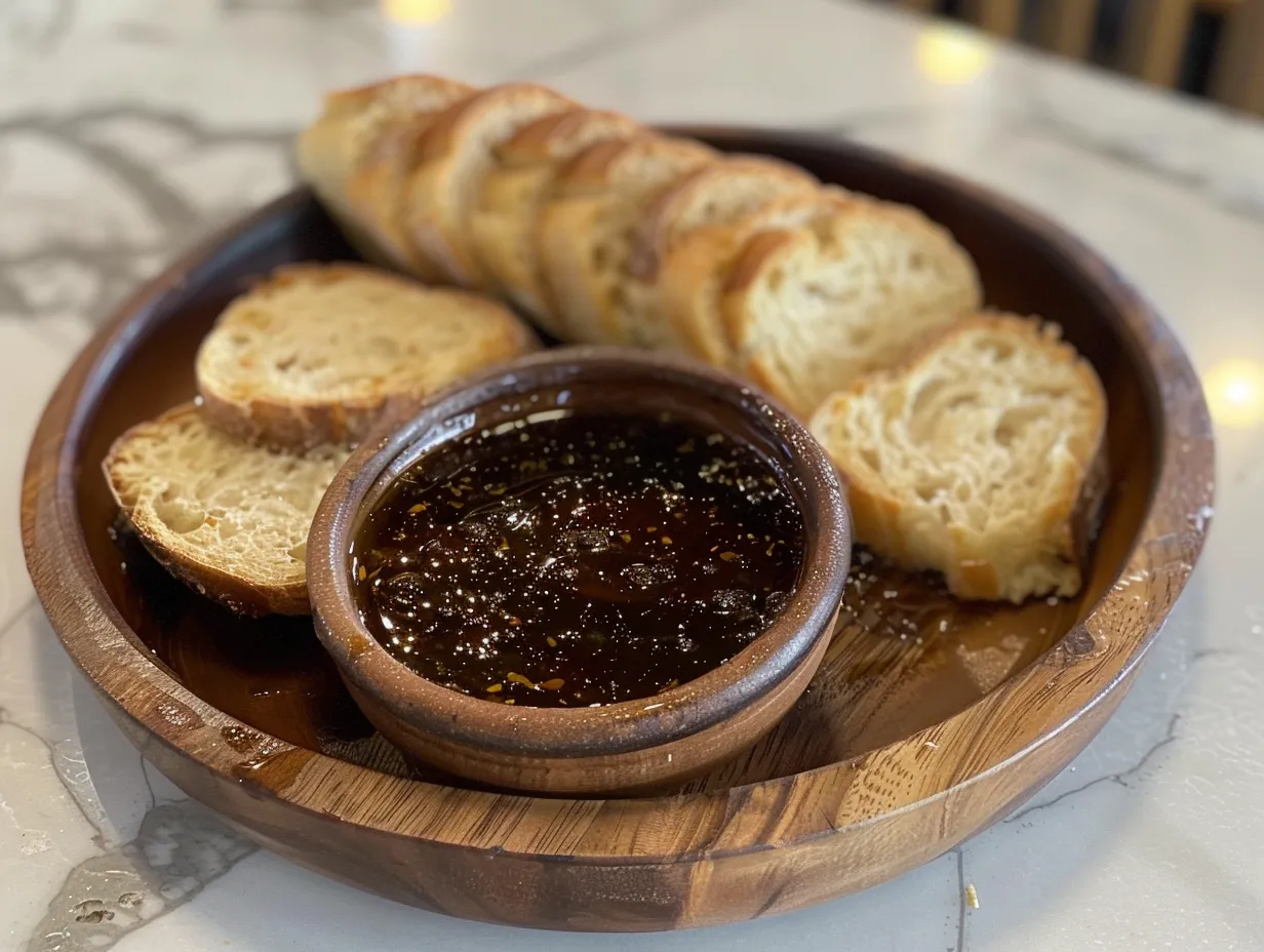 Olive Oil and Balsamic Vinegar Bread Dip Platter