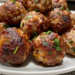 Plate of Cheesy Rotel Sausage Balls