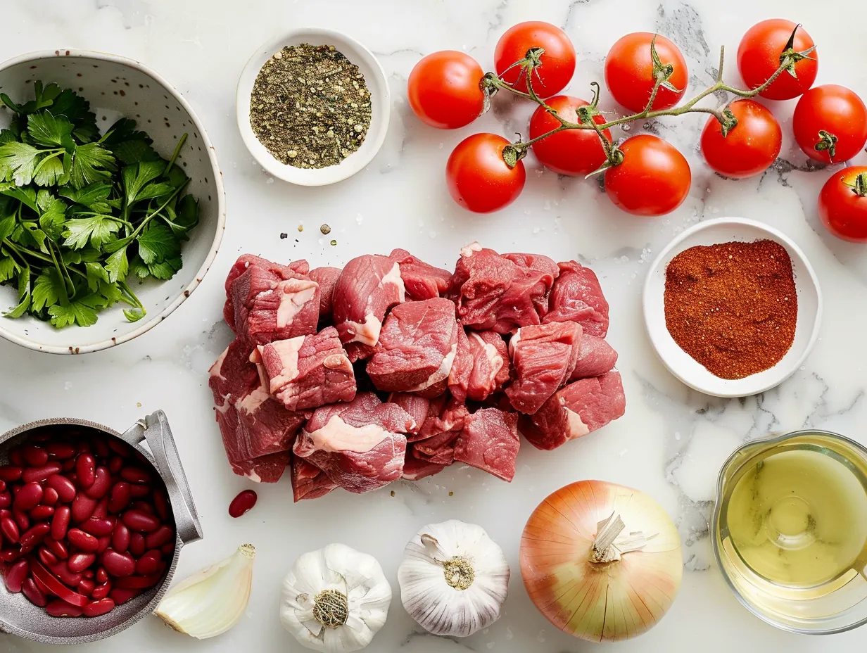 Ingredients for making Crockpot Prime Rib Chili Recipe