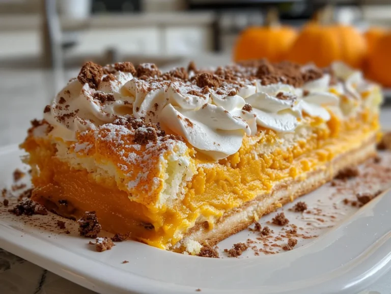 Pumpkin Cannoli Cake Roll on a Festive Platter