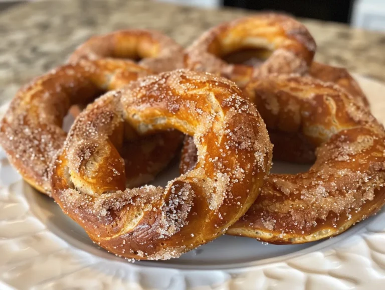 Pumpkin Cinnamon Sugar Soft Pretzels Display