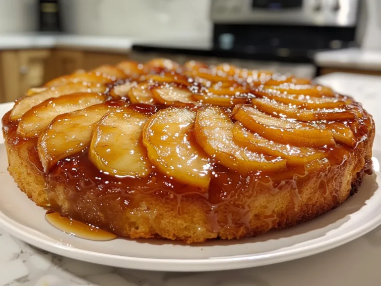 A Delicious Slice of Caramel Apple Upside-Down Cake