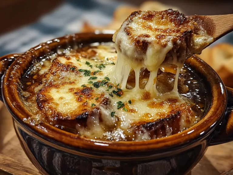 A Steaming Bowl of Classic French Onion Soup