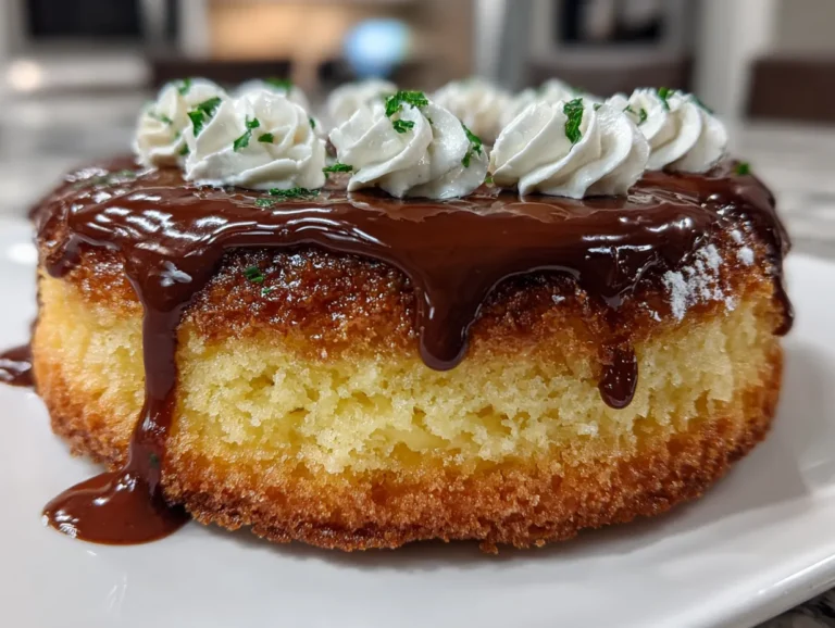 Appetizing slice of homemade Boston Cream Pie