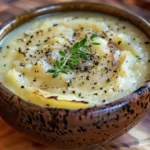 Bowl of Roasted Garlic Potato Soup