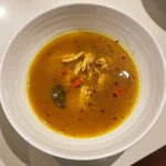 Bowl of Vibrant Turmeric Chicken Soup