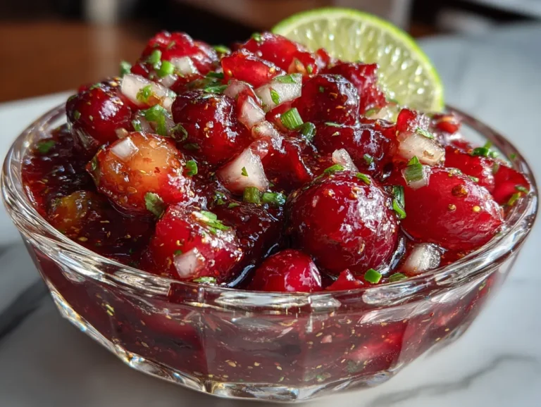 Bright and Festive Spicy Cranberry Salsa