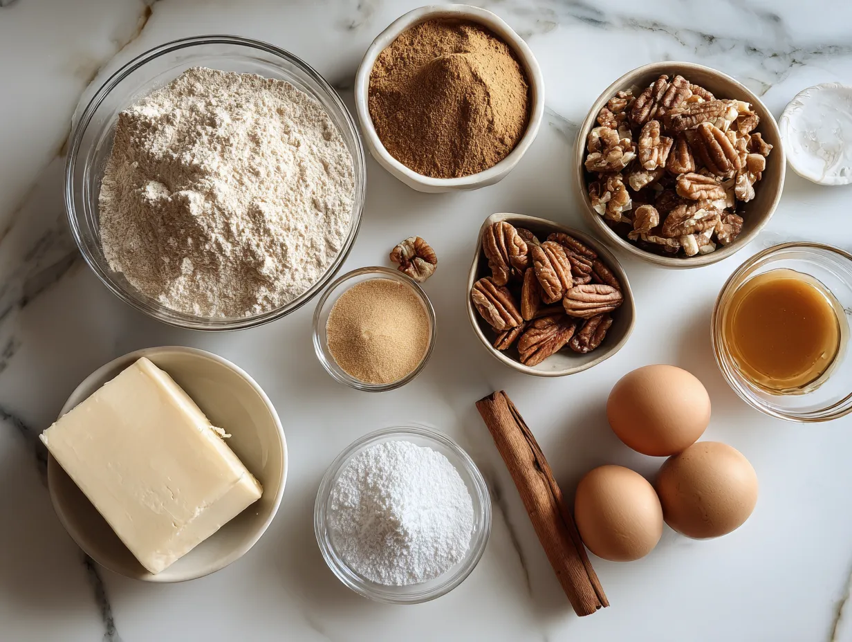 All the ingredients needed to make a delicious Butterscotch Heaven Pie