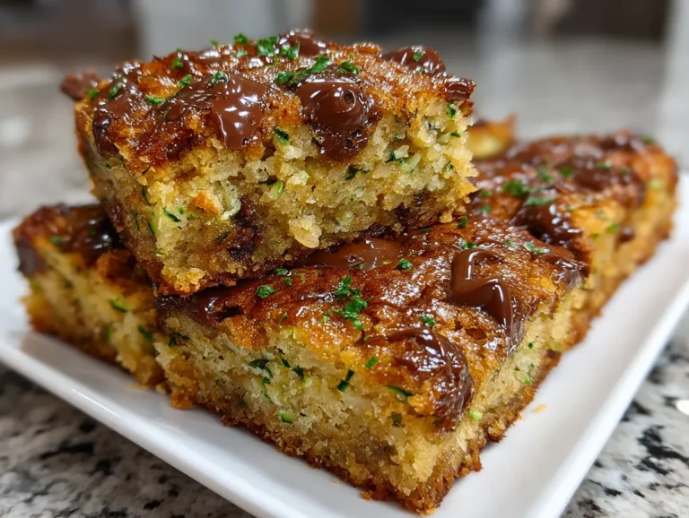 Chewy Chocolate Chip Zucchini Cookie Bars Display