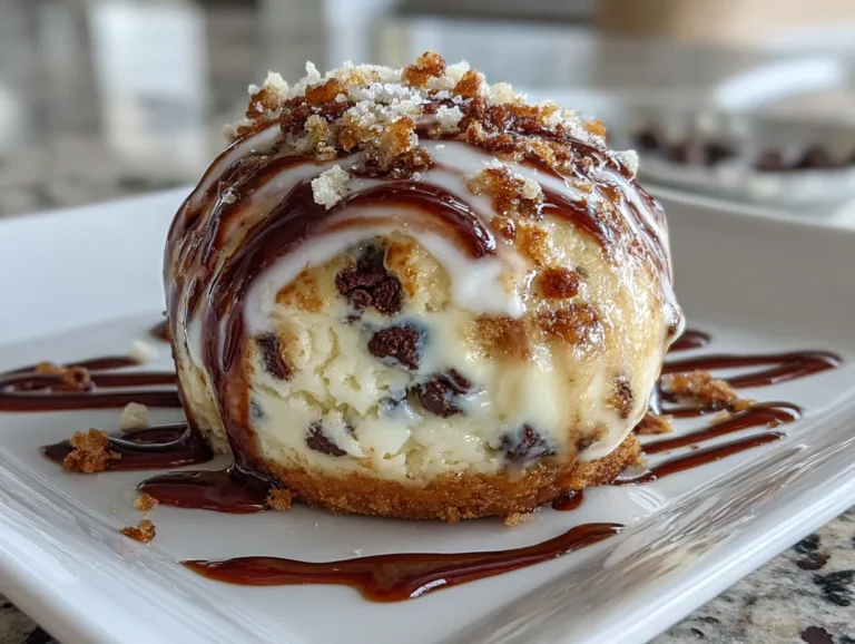 Chocolate Chip Cheesecake Ball on a Platter