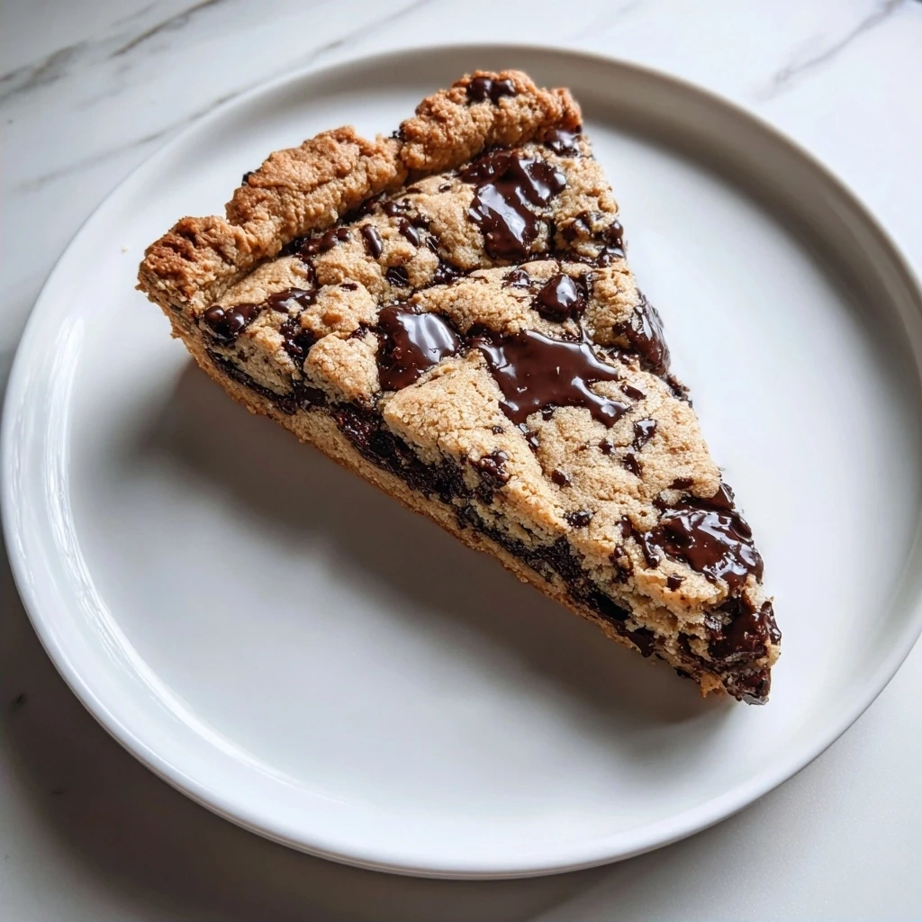 Finished Chocolate Chip Cookie Pie with golden brown crust