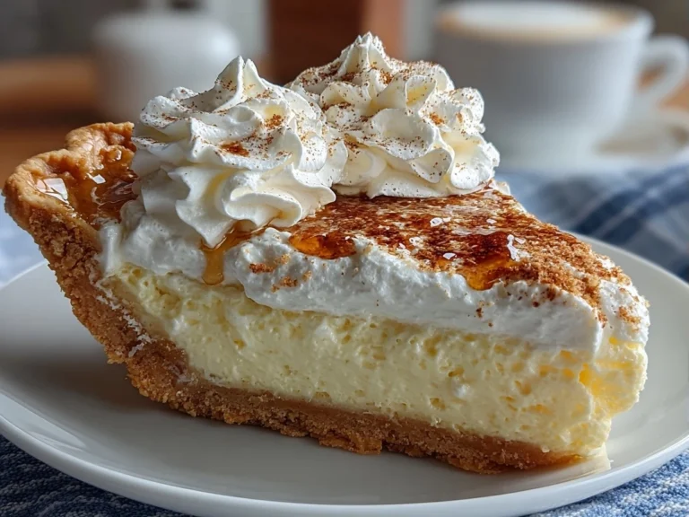 Close-up of a Slice of Delicious Maple Cream Pie