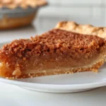 Close-up of a Slice of Kentucky Sawdust Pie