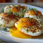 Close-up of Hot Honey Mozzarella Eggs