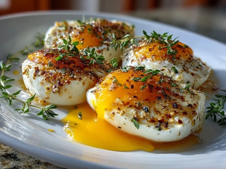 Close-up of Hot Honey Mozzarella Eggs