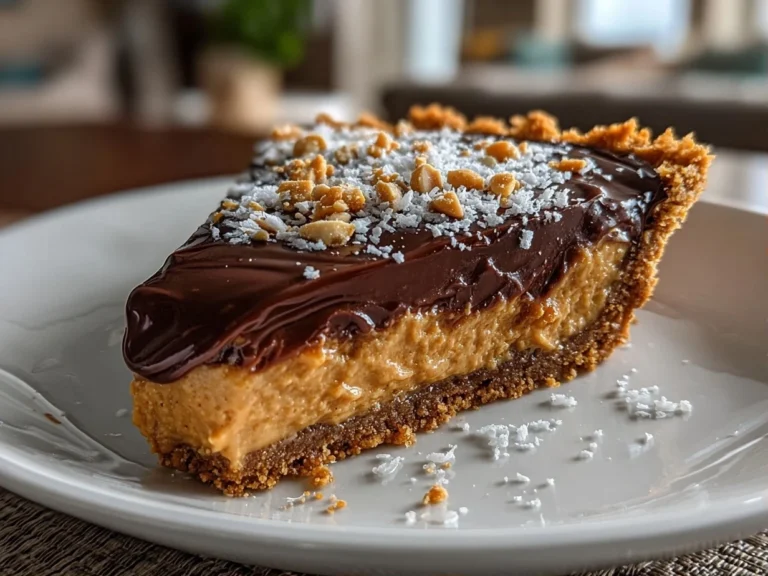 Decadent Slice of Chocolate Peanut Butter Pie