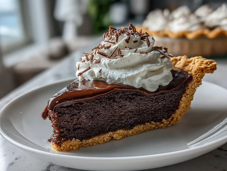 Decadent Slice of Old Fashioned Chocolate Pie