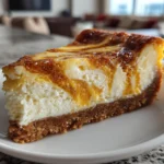 Delicious Cheesecake with Pumpkin Swirl