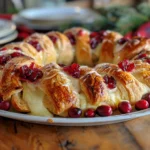 Delicious Cranberry Brie Crescent Wreath