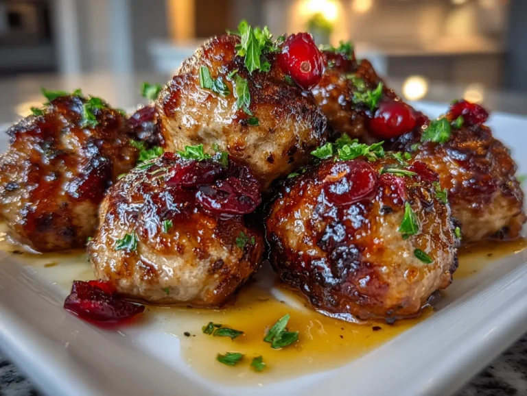 Delicious Cranberry Meatballs Appetizer