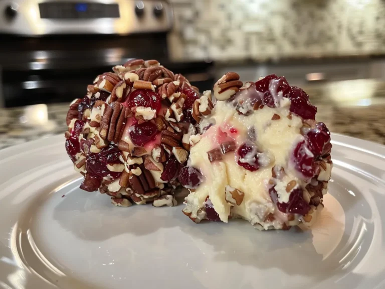 Delicious Cranberry Pecan Cheesecake Ball
