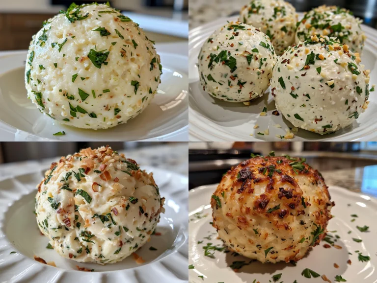 Delicious Garlic Herb Cheeseball Appetizer
