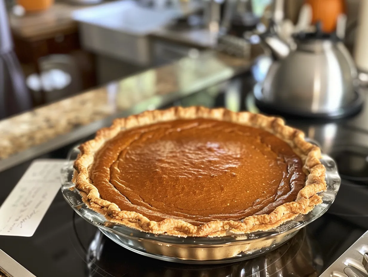 A person enjoying a slice of Pumpkin Cookie Pie