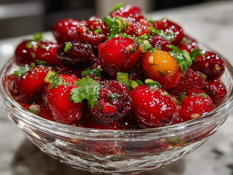 Festive Cranberry Salsa on Display