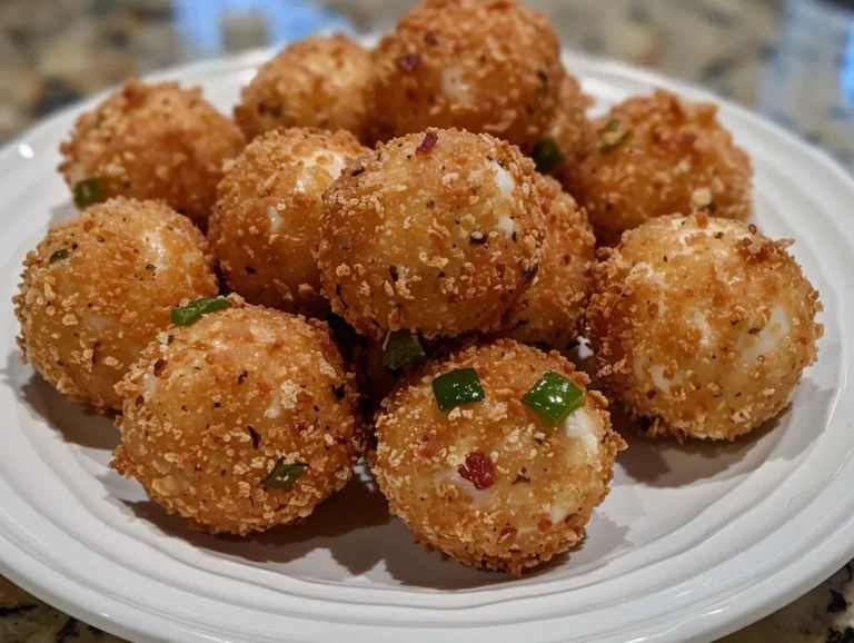 Finished Bacon Jalapeño Cream Cheese Balls on a Platter