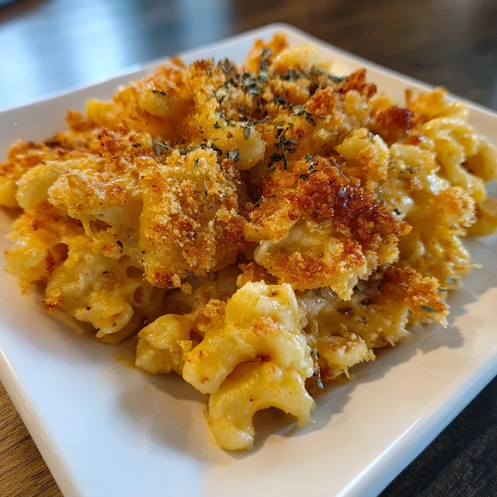 A steaming, luscious bowl of Crockpot Mac and Cheese, showcasing its creamy texture and golden-brown cheesy topping, ready to be devoured.