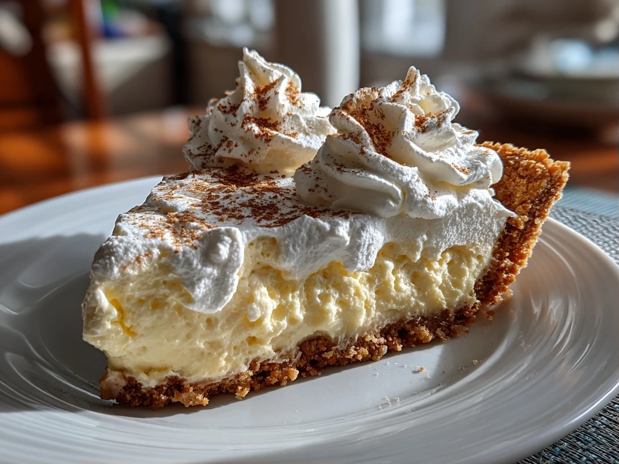 Finished Maple Cream Pie ready to serve