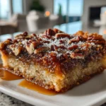 Golden Southern Pecan Pie Bars fresh from the oven